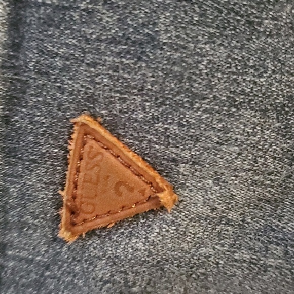 Guess Jeans Womens Size 27 Size 4 Blue Distressed Ripped - Picture 14 of 14